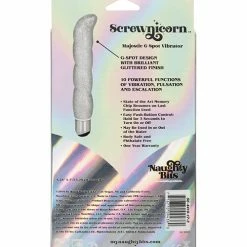 CalExotics Naughty Bits Screwnicorn Majestic G-Spot Vibrator - Silver Vibrators