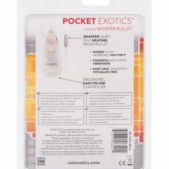 CalExotics Vibrators Pocket Exotics Heated Whisper Bullet - Silver
