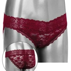CalExotics Remote Control Lace Panty Set Burgundy