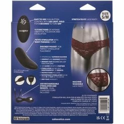 CalExotics Remote Control Lace Panty Set Burgundy