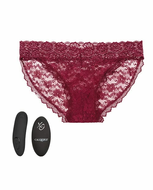 CalExotics Remote Control Lace Panty Set Burgundy