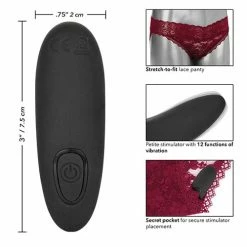 CalExotics Remote Control Lace Panty Set Burgundy