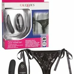 CalExotics Vibrators Remote Control Lace Thong Set