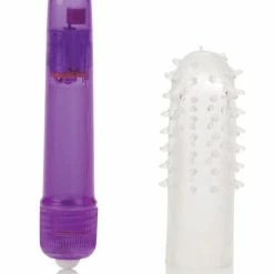 CalExotics Vibrators Travel Blaster With Silicone Sleeve Waterproof