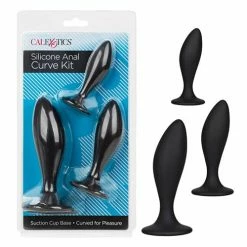 CalExotics Silicone Anal Curve Kit - Black Anal Toys