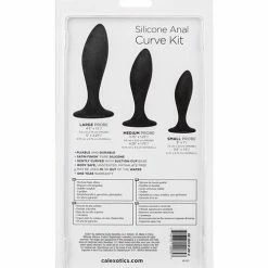 CalExotics Silicone Anal Curve Kit - Black Anal Toys