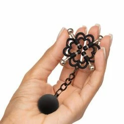 CalExotics Nipple Grips Power Grip 4 Point Weighted Nipple Press - Black