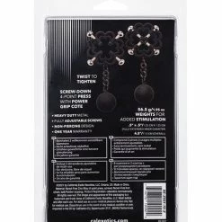 CalExotics Nipple Grips Power Grip 4 Point Weighted Nipple Press - Black