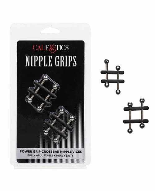 CalExotics Nipple Grips Power Grip Crossbar Nipple Vices - Black Kink & BDSM