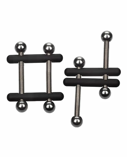 CalExotics Nipple Grips Power Grip Crossbar Nipple Vices - Black Kink & BDSM
