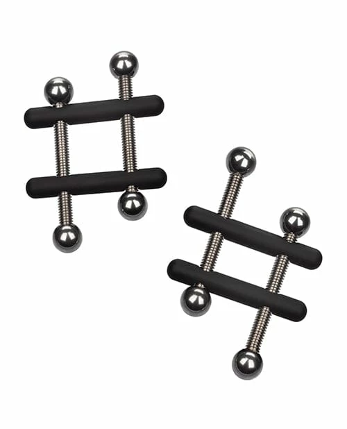 CalExotics Nipple Grips Power Grip Crossbar Nipple Vices - Black Kink & BDSM