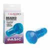 California Exotic Novelties Basic Essentials Beaded Masturbator - Blue Penis Toys