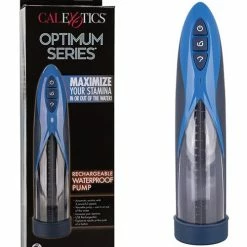 CalExotics Optimum Series Rechargeable Waterproof Pump - Blue Penis Toys