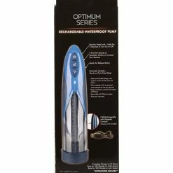 CalExotics Optimum Series Rechargeable Waterproof Pump - Blue Penis Toys