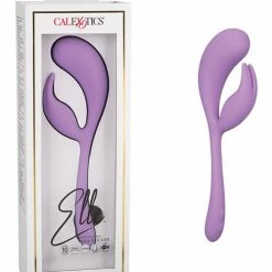 CalExotics Elle Liquid Silicone Dual Flicker - Purple Vibrators