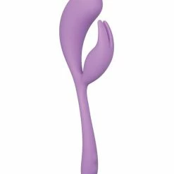 CalExotics Elle Liquid Silicone Dual Flicker - Purple Vibrators