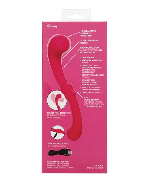CalExotics Pretty Little Wands Curvy Massager - Pink Vibrators