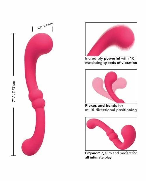 CalExotics Pretty Little Wands Curvy Massager - Pink Vibrators