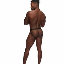 Comme Ci Comme Ca Lingerie Fetish Cyclops Nylon Spandex Pouchless Jock Strap Black