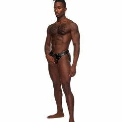 Comme Ci Comme Ca Lingerie Fetish Cyclops Nylon Spandex Pouchless Jock Strap Black
