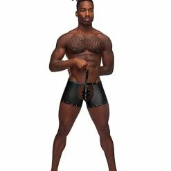 Comme Ci Comme Ca Lingerie Fetish Poseidon Nylon Spandex Tear Off Cup Thong Short Black