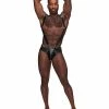 Comme Ci Comme Ca Fetish Uranus Nylon Spandex Moonshine Harness Brief Black Lingerie