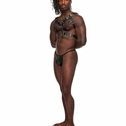 Comme Ci Comme Ca Leather Gemini Double Ring Harness Black O-s