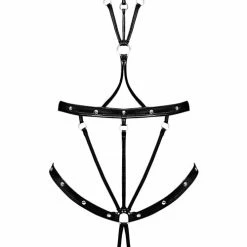 Comme Ci Comme Ca Lust Seducer Strappy Cupless & Crotchless G-string Teddy Black Lingerie