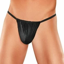 Comme Ci Comme Ca Lingerie Male Power Nylon Lycra Pouch Thong Black One Size Fits Most