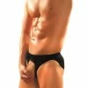 Comme Ci Comme Ca Male Power Nylon Spandex Pouchless Brief Black One Size Fits Most