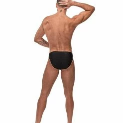 Comme Ci Comme Ca Male Power Nylon Spandex Pouchless Brief Black One Size Fits Most