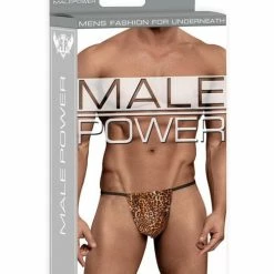 Comme Ci Comme Ca Lingerie Male Power Posing Strap Thong Animal Print One Size Fits Most