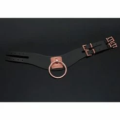 Coquette International Pleasure Collection Adjustable Collar - Black-rose Gold