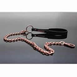 Coquette International Pleasure Collection Leash - Black-rose Gold