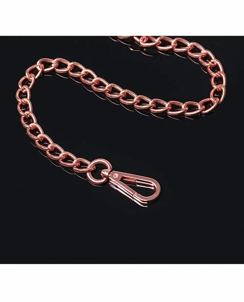 Coquette International Pleasure Collection Leash - Black-rose Gold