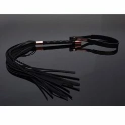 Coquette International Pleasure Collection Matt Finish Whip - Black-rose Gold