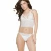 Coquette International Lingerie Classic Scallop Stretch Lace Bralette & Crotchless Panty