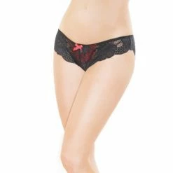 Coquette International Low Rise Stretch Lace & Satin Panty