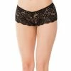 Coquette International Lingerie Low Rise Stretch Scallop Lace Booty Short