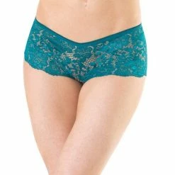 Coquette International Lingerie Low Rise Stretch Scallop Lace Booty Short