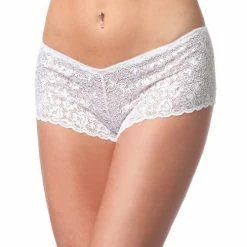 Coquette International Lingerie Low Rise Stretch Scallop Lace Booty Short