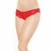 Coquette International Low Rise Stretch Scallop Lace Panty One Size Fits Most