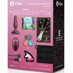 B-Vibe 5 Year Anniversary Collection Novice Remote Control Plug Set - Galaxy Plum Anal Toys