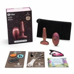 B-Vibe 5 Year Anniversary Collection Novice Remote Control Plug Set - Galaxy Plum Anal Toys