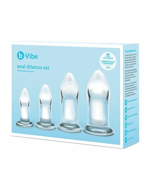 Anal Toys B-vibe Glass Anal Dilator 4 Pc Set