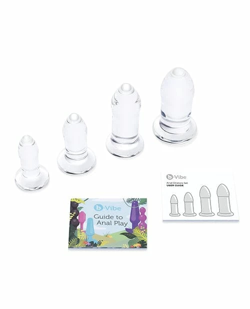 Anal Toys B-vibe Glass Anal Dilator 4 Pc Set