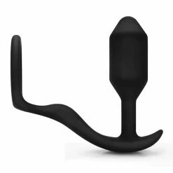 Anal Toys B-Vibe Snug & Tug Weighted Silicone & Penis Ring - 128 G Black