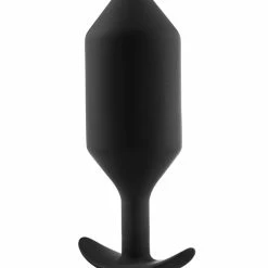 B-vibe Weighted Snug Plug 6 - 515 G Black Anal Toys