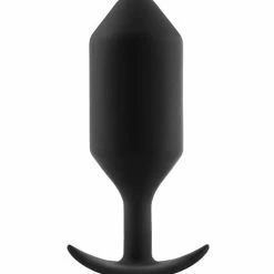 B-vibe Weighted Snug Plug 6 - 515 G Black Anal Toys