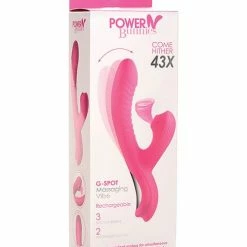Curve Toys Vibrators Curve Novelties Power Bunnies Come Hither Suction Vibrator - Pink